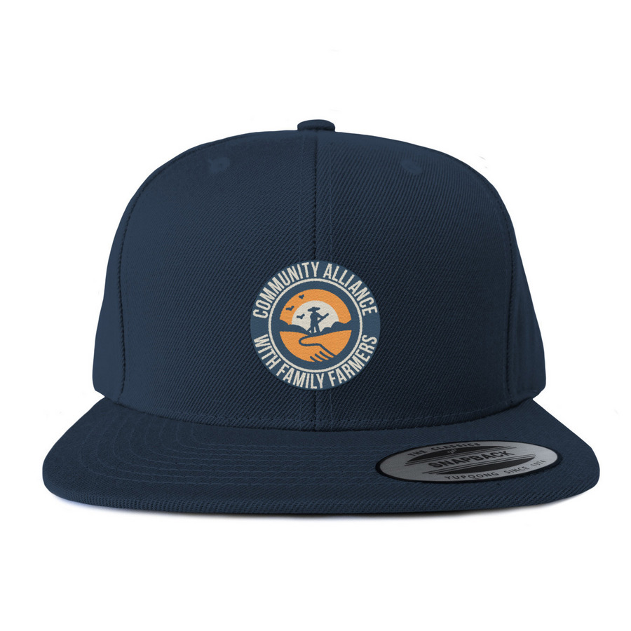 CAFF Logo Hat, a Dark Navy Snapback Hat