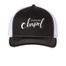 Camano Chapel - Trucker Hat, a Black/ White Printed Five-Panel Trucker Cap