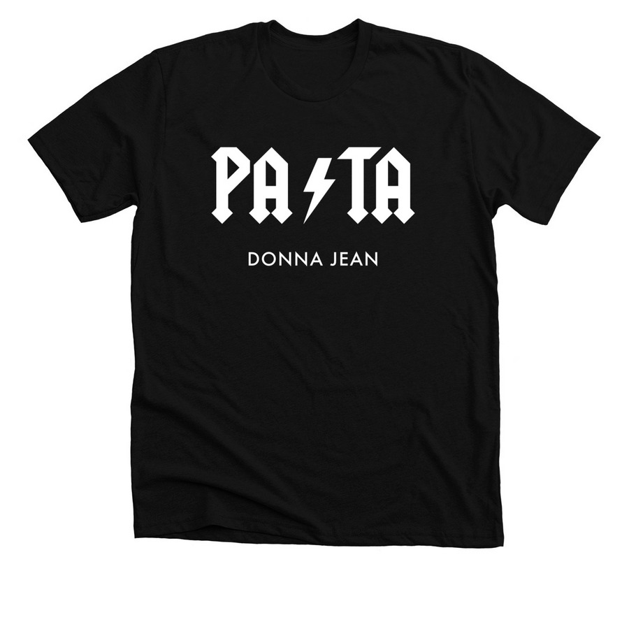 PASTA TEE, a Solid Black Blend Premium Unisex Tee
