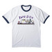 Punk Farm, a White/ Navy Cotton Ringer Tee