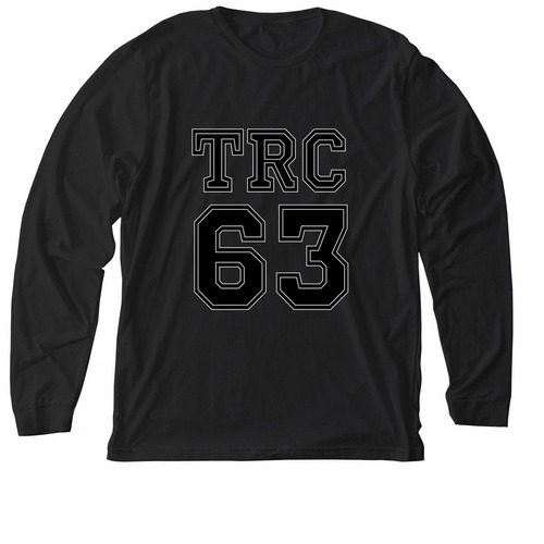 TRC63, a Solid Black Blend Premium Long Sleeve Tee