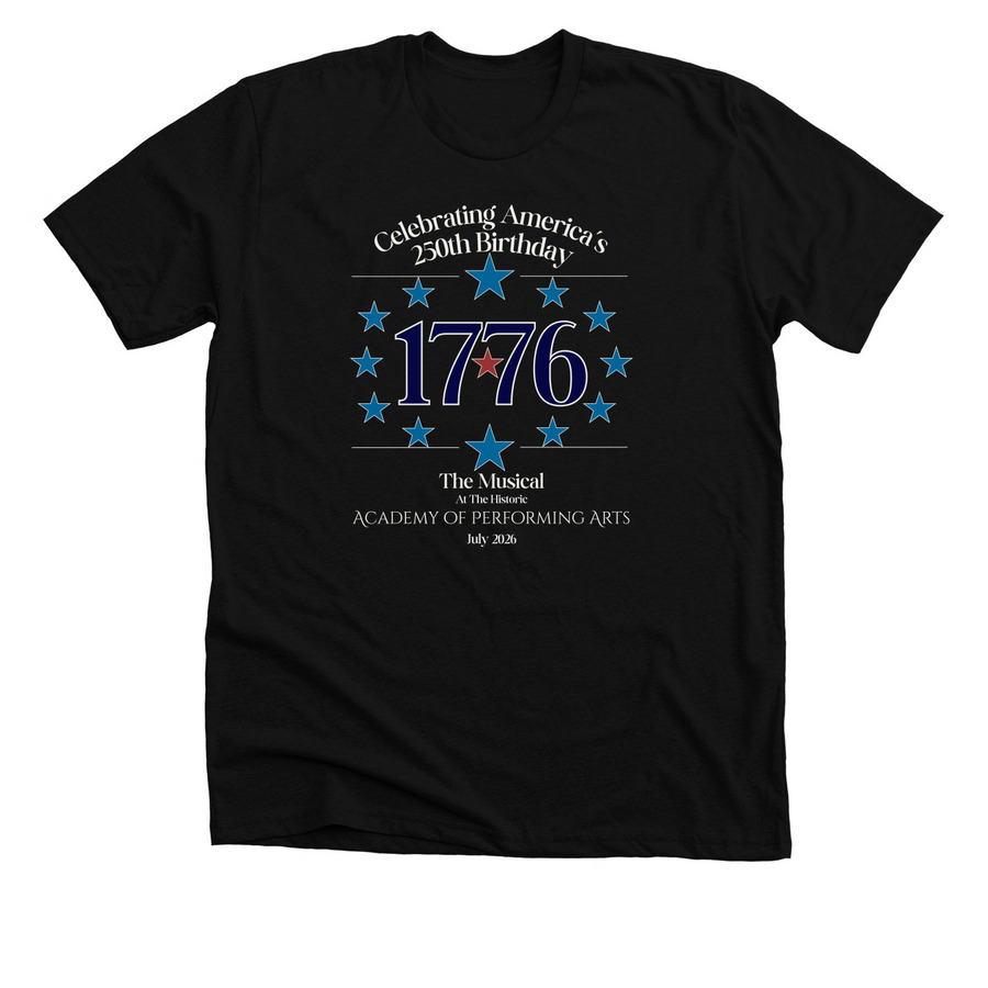 1776, a Solid Black Blend Premium Unisex Tee