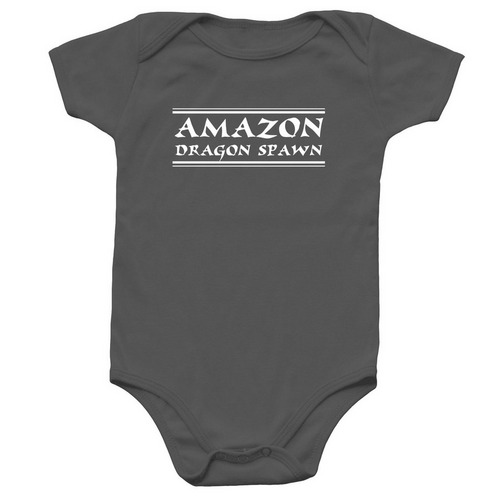 Amazon Dragon Spawn - Infant Onesie, a Charcoal Infant Onesie