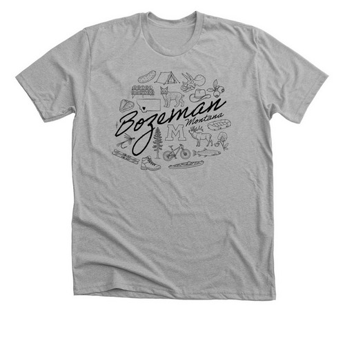 Bozeman, a Athletic Heather Premium Unisex Tee