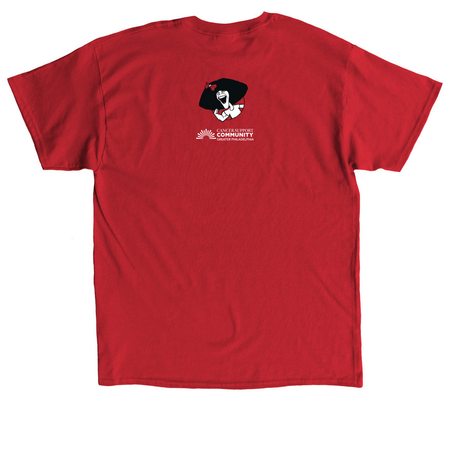 Philly is stronger than cancer, a Red Classic Unisex Tee (back-view)