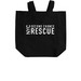 Because They Matter Totes, a Black Recycled Cotton Tote Bag (back-view)
