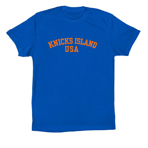 KNICKS ISLAND USA, a True Royal Premium Cotton Tee