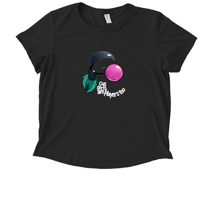 cus girls, a Deep Black Allmade Eco Triblend Women?s Scoop Neck Tee