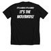 "It's a wolf! It's a bird" - Tee, a Solid Black Blend Premium Unisex Tee (back-view)