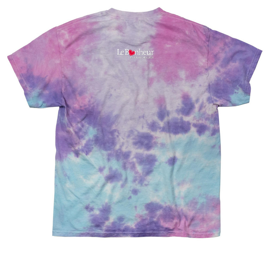 Le Bonheur ECTS, a Cotton Candy Classic Tie Dye Tee (back-view)