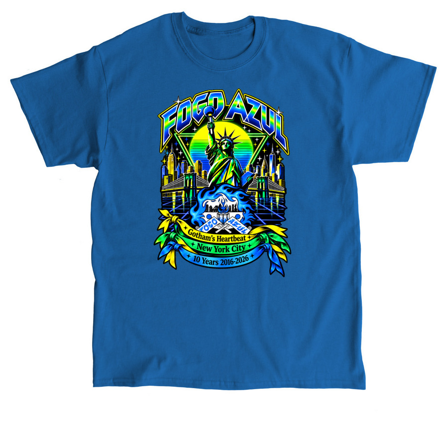 FogoAzul NYC 10 Year Limited Edition Shirt!, a Royal Classic Unisex Tee