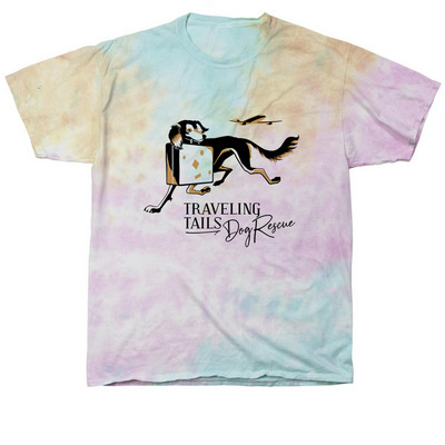 Traveling Tails Dog Rescue, a Snow Cone Classic Tie Dye Tee