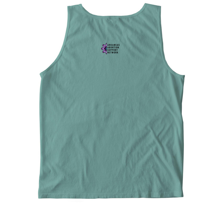 Aid and Abet, a Seafoam Comfort Colors Tank Top (back-view)