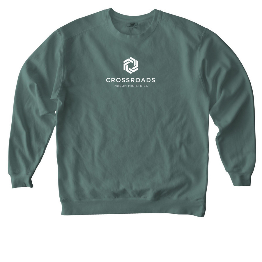 Crossroads Logo Shirt, a Blue Spruce Comfort Colors Crewneck Sweatshirt