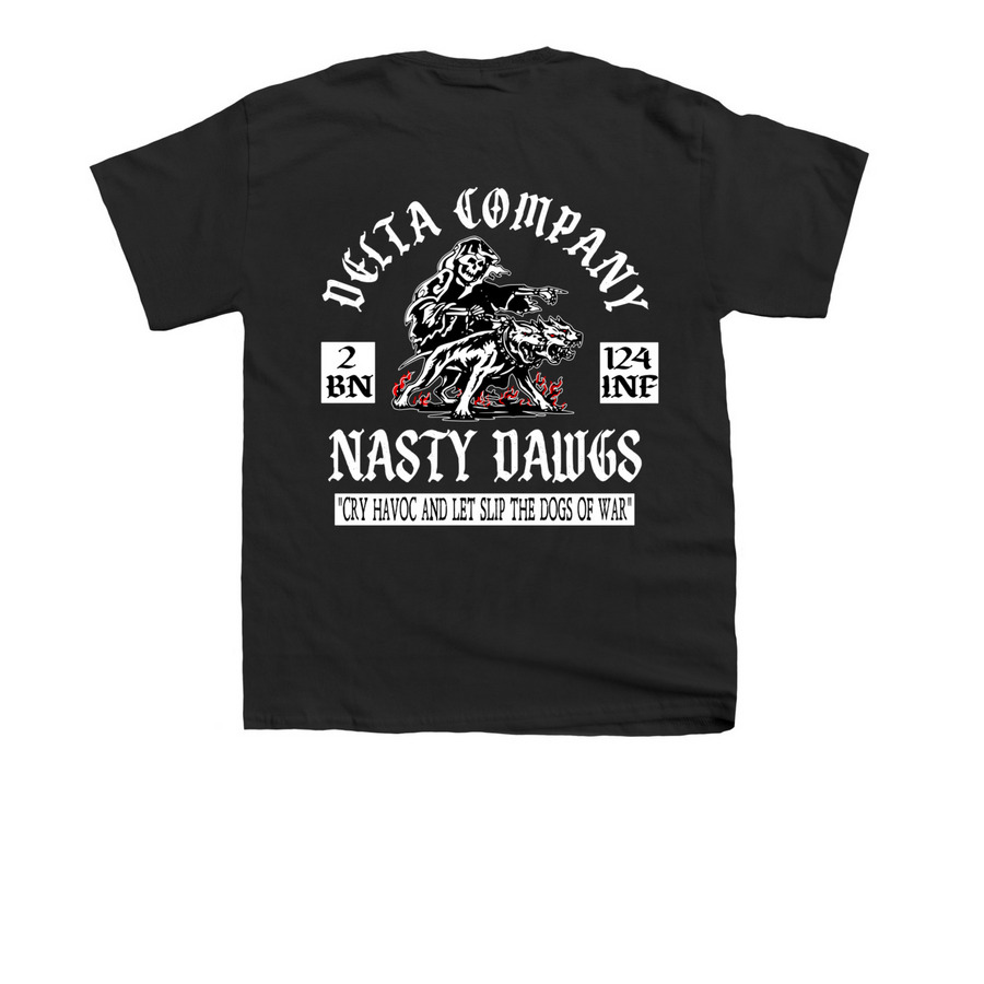 Reaper, a Black Youth Unisex Tee (back-view)