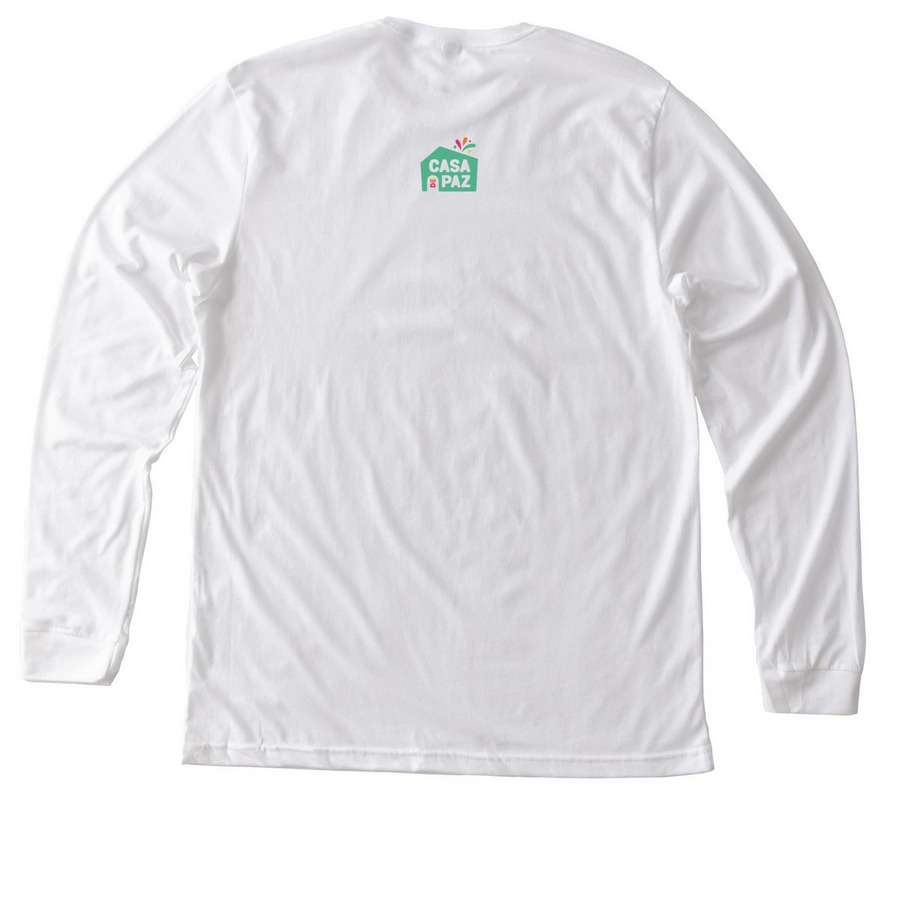 Build A Bigger Table, a Solid White Blend Premium Long Sleeve Tee (back-view)