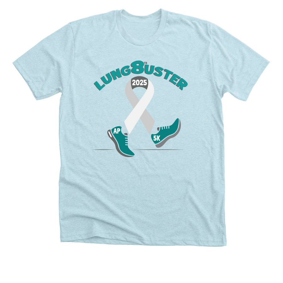 Lungbuster 2025, a Heather Ice Blue Premium Unisex Tee