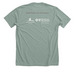 Tom London Memorial Walk 2026 Shirt, a Heather Sage Premium Unisex Tee (back-view)
