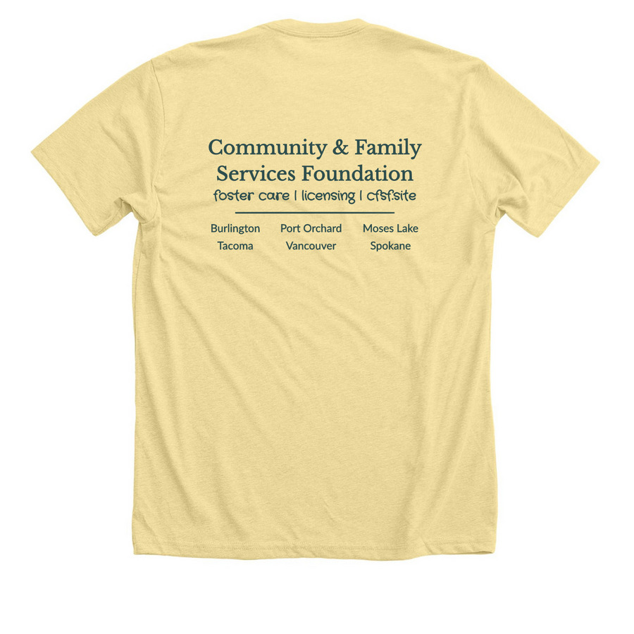 Fostering Hope - Light, a Heather French Vanilla Premium Unisex Tee (back-view)