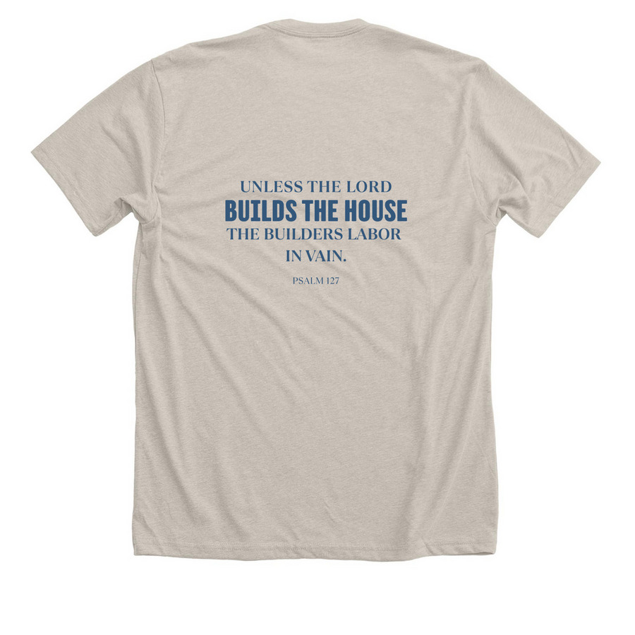 2026 Skilled Trades Summer Camp, a Heather Dust Premium Unisex Tee (back-view)