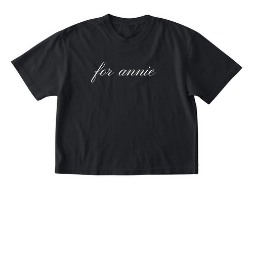 for annie, a Black Comfort Colors Boxy Tee