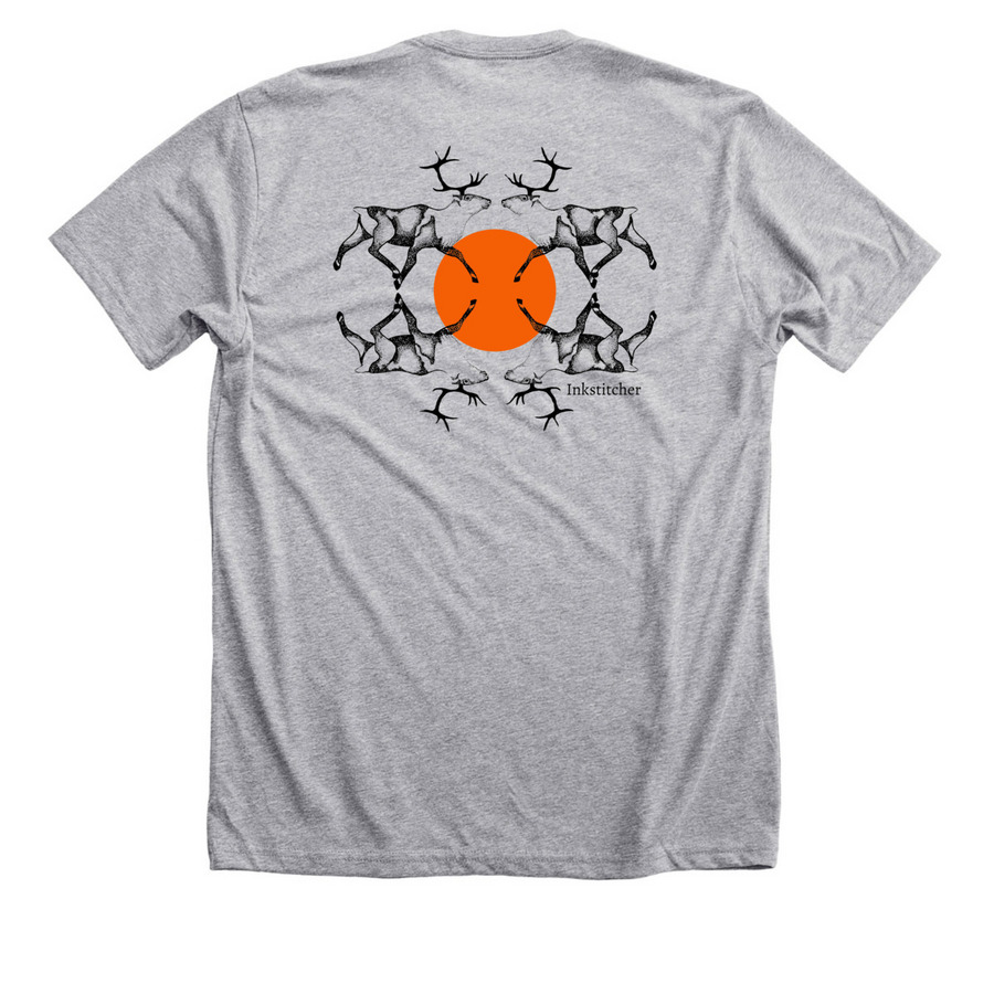 Tuttu, a Athletic Heather Premium Unisex Tee (back-view)