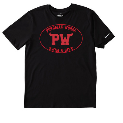 PW Activewear, a Black Nike Dri-FIT Jersey Blend Performance Tee
