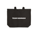 Hannah's Heart Run, a Deep Black Cotton Canvas Tote Bag (back-view)