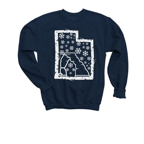 Utah Aspen Arch, a Navy Youth Crewneck Sweatshirt