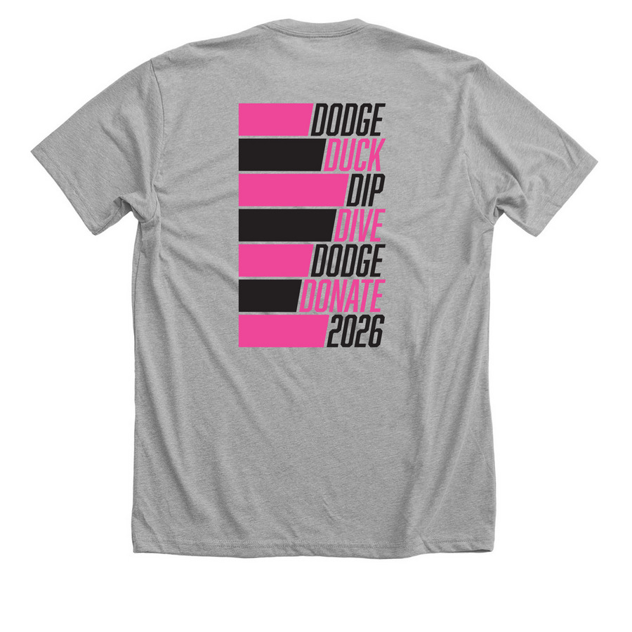 3rd Annual KidsPeace Dodgeball Tournament&nbsp;, a Athletic Heather Premium Unisex Tee (back-view)