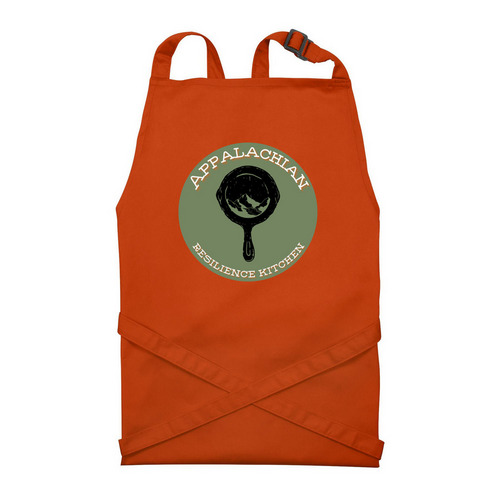 ARK Logo Apron, a Orange Recycled Bib Apron