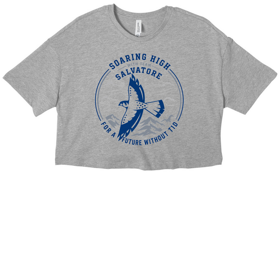 Soaring High with Salvatore, a Athletic Heather Women?s Cropped Cotton Tee
