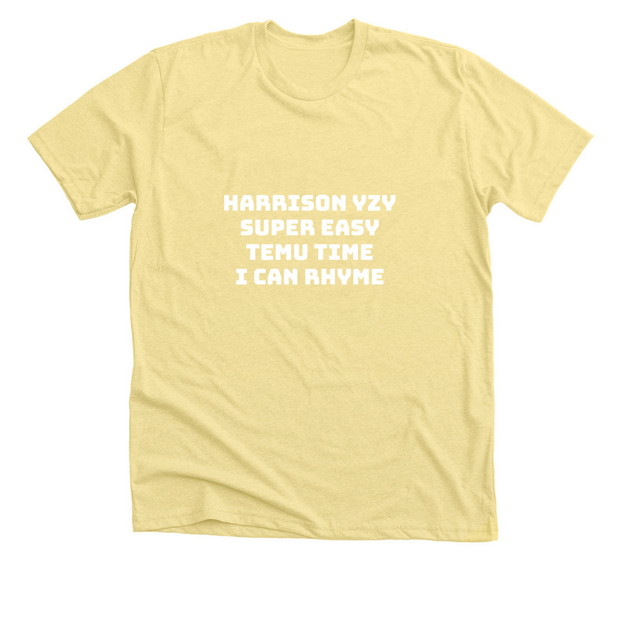 Harrison Yzy, a Heather Yellow Gold Premium Unisex Tee