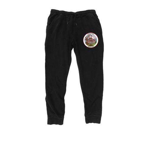 Official AOP Merch, a Black Midweight Fleece Joggers