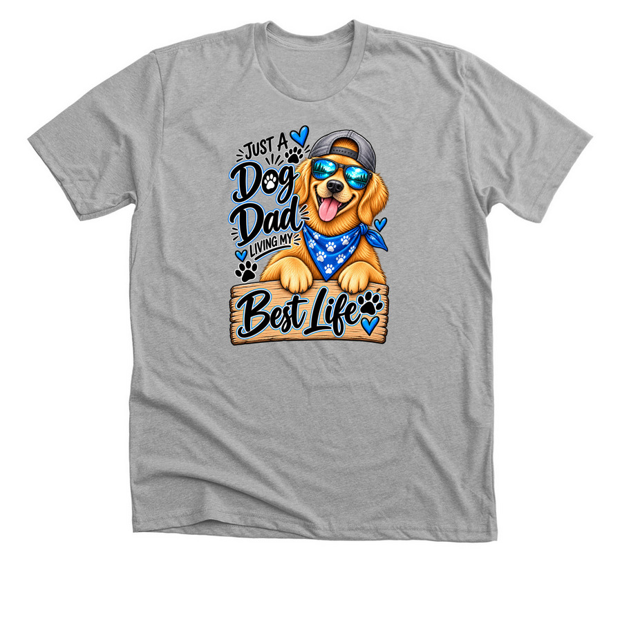 Dog Dad, a Athletic Heather Premium Unisex Tee