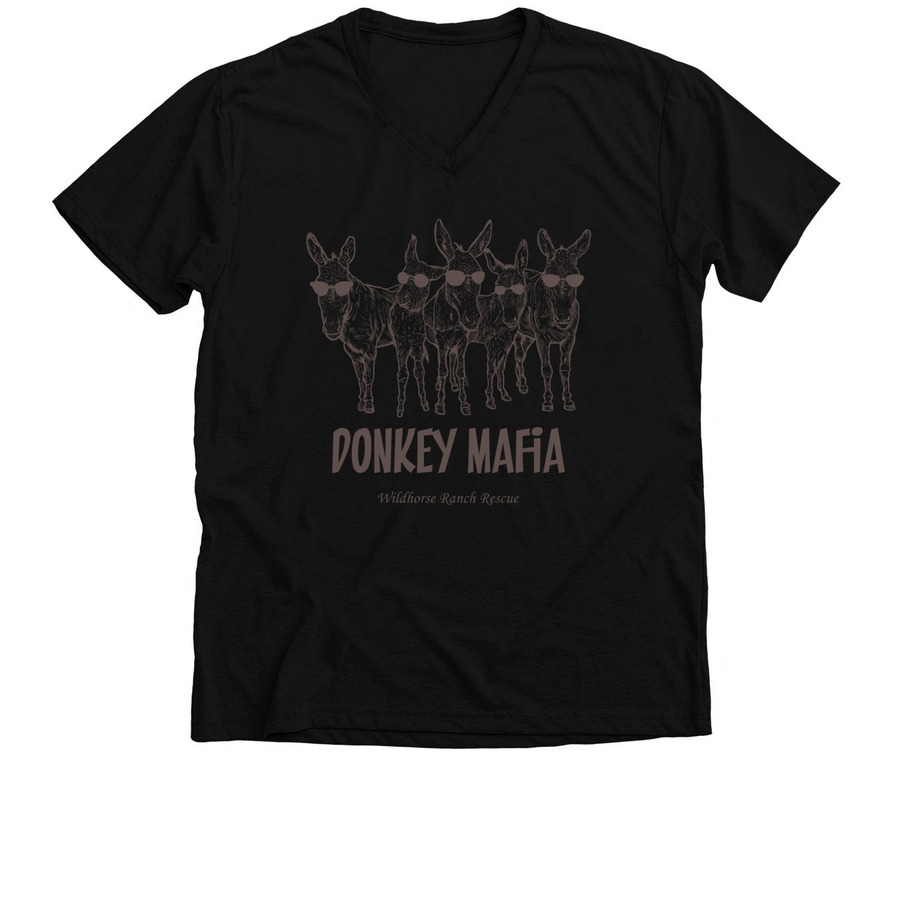 Donkey Mafia at Wildhorse w/muted back logo, a Solid Black Blend Premium V-Neck Tee