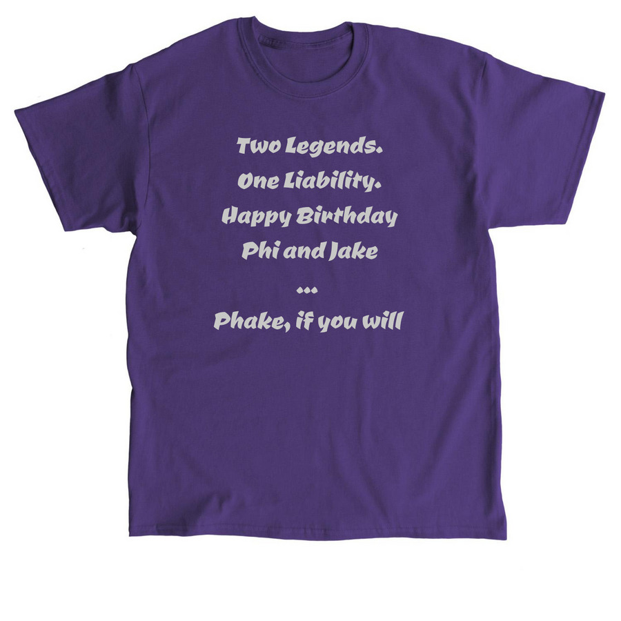 Phake Birthday, a Purple Classic Unisex Tee