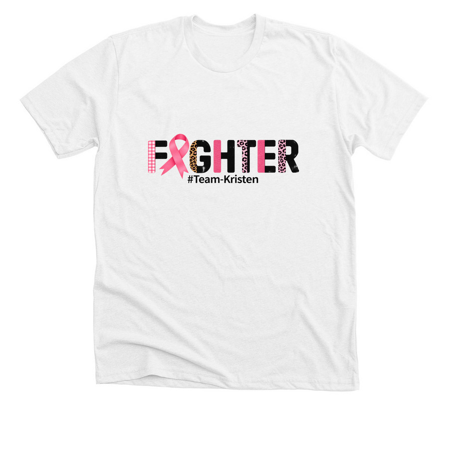 Fighter BY Kristen, a Solid White Blend Premium Unisex Tee