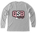 QSB - Pink Logo, a Athletic Heather Premium Long Sleeve Tee (back-view)