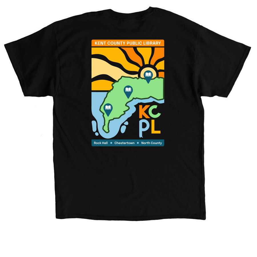 KCPL Apparel - Kent Map of Branches, a Black Classic Unisex Tee (back-view)