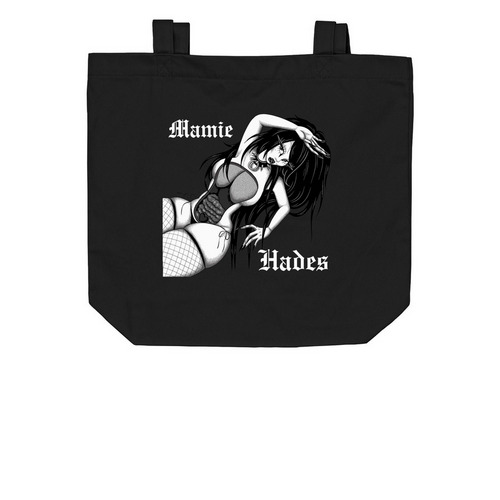 "Anatomical Venus" Organic Cotton Tote Bag, a Black Organic Cotton Tote Bag