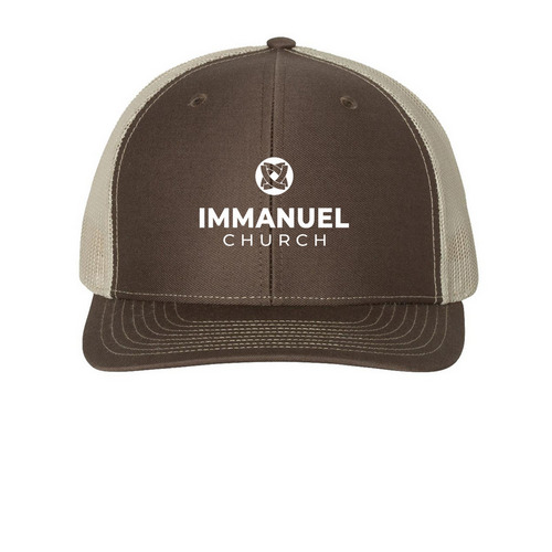 Immanuel Trucker Hats, a Brown/ Khaki Printed Snapback Trucker Cap