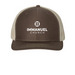 Immanuel Trucker Hats, a Brown/ Khaki Printed Snapback Trucker Cap