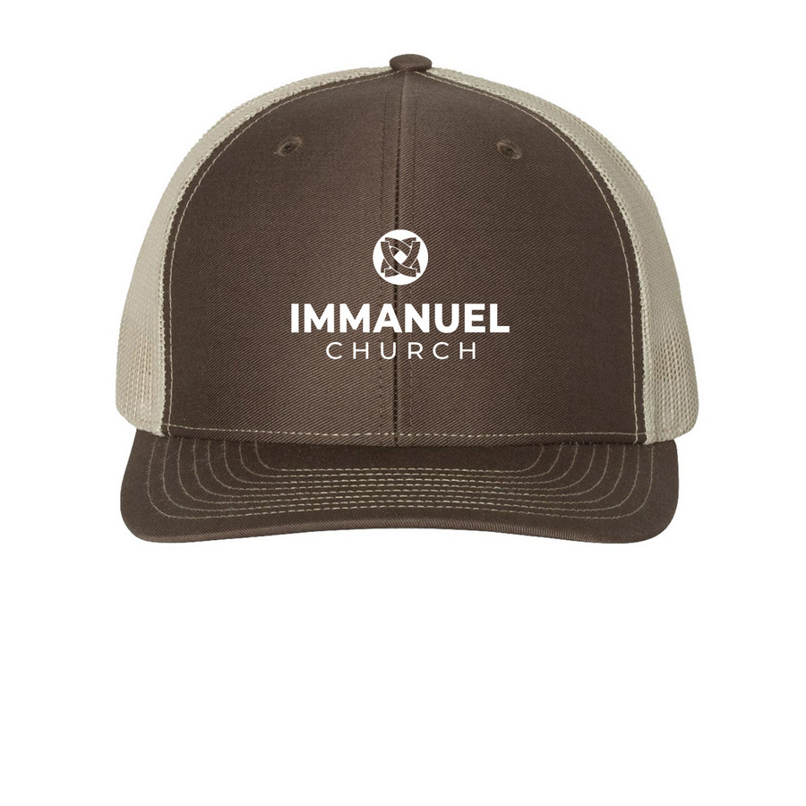 Immanuel Trucker Hats, a Brown/ Khaki Printed Snapback Trucker Cap