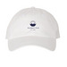 Hats, a White Printed Pigment Dye Baseball Cap