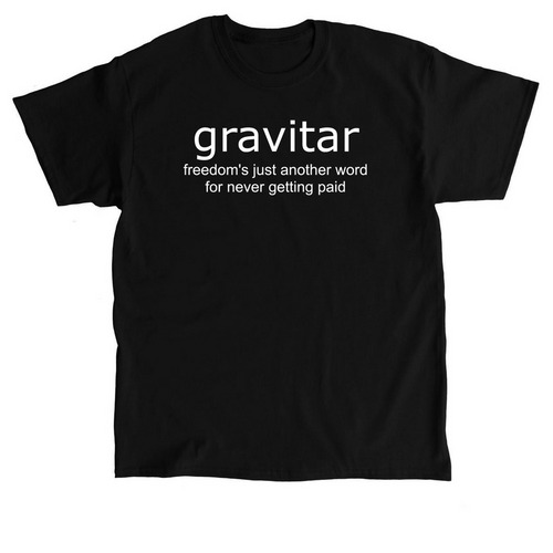 GRAVITAR, a Black Classic Unisex Tee