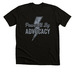 Powered By Advocacy (2 sided), a Black Heather Premium Unisex Tee
