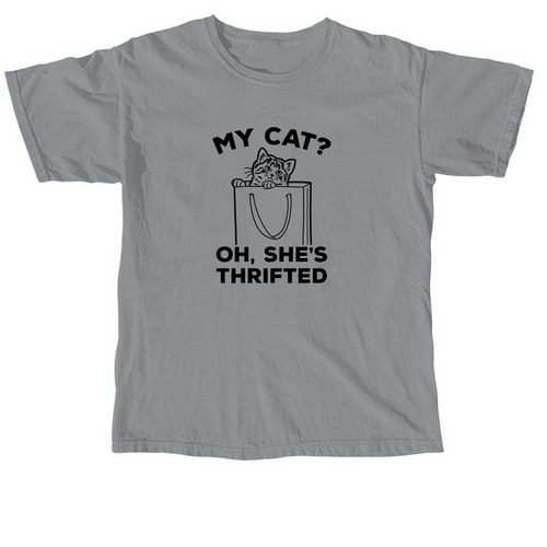 My Cat? (Female) - Black, a Granite Comfort Colors Unisex Tee