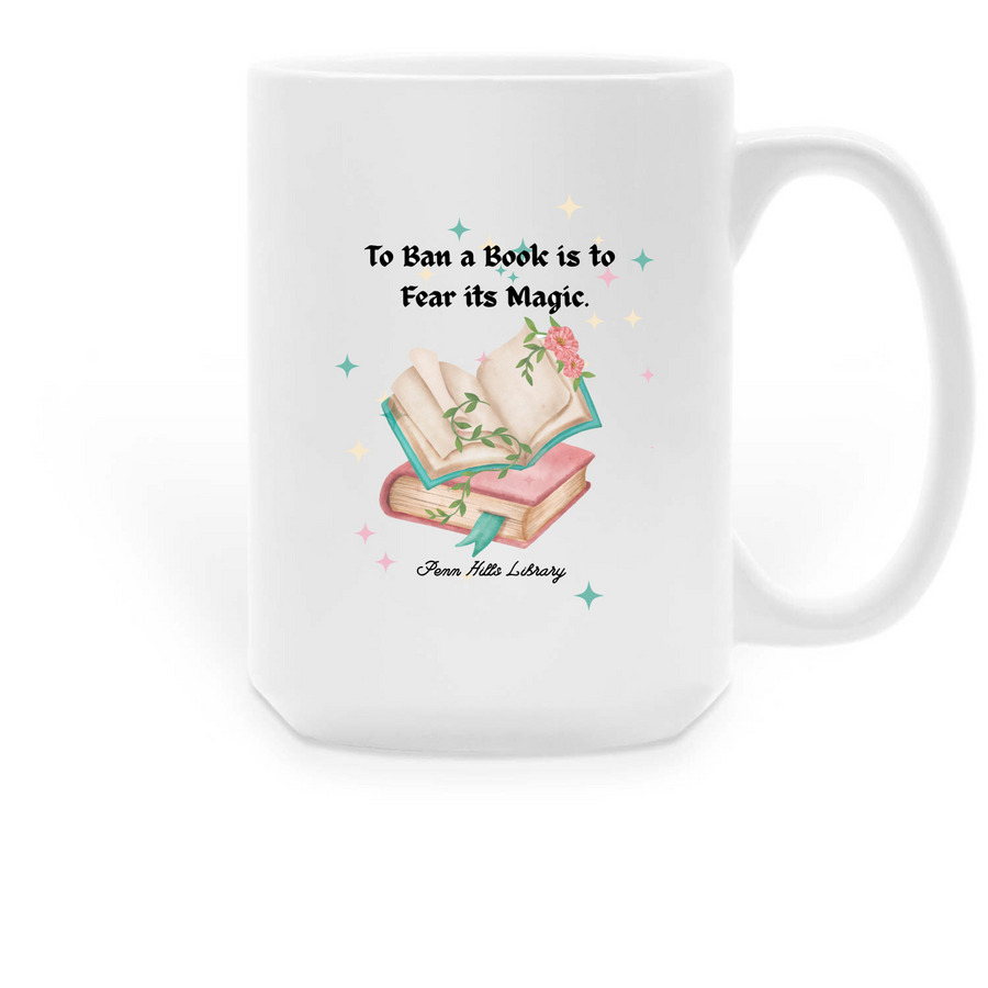 To Ban a Book&nbsp;, a White Large Coffee Mug