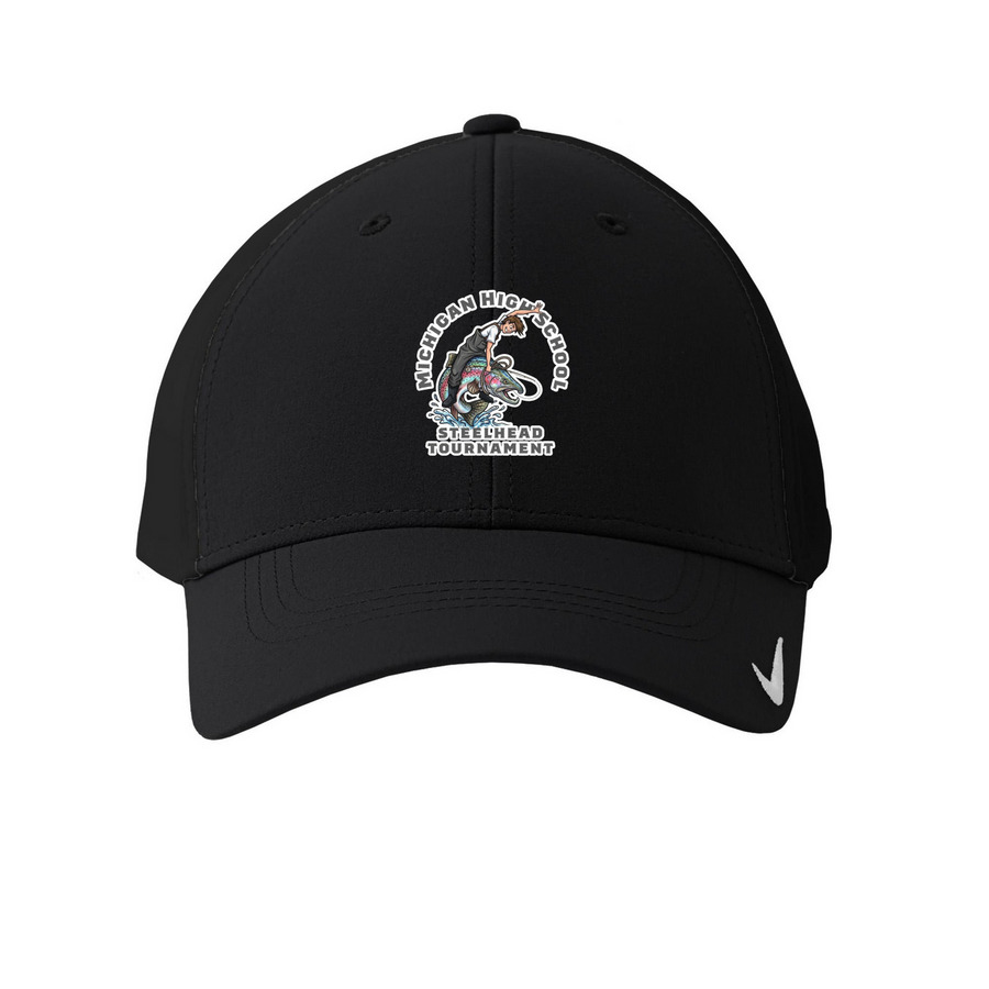 Michigan High School Steelhead Tournament - M, a Black Printed Nike Dri-FIT Legacy Performance Cap